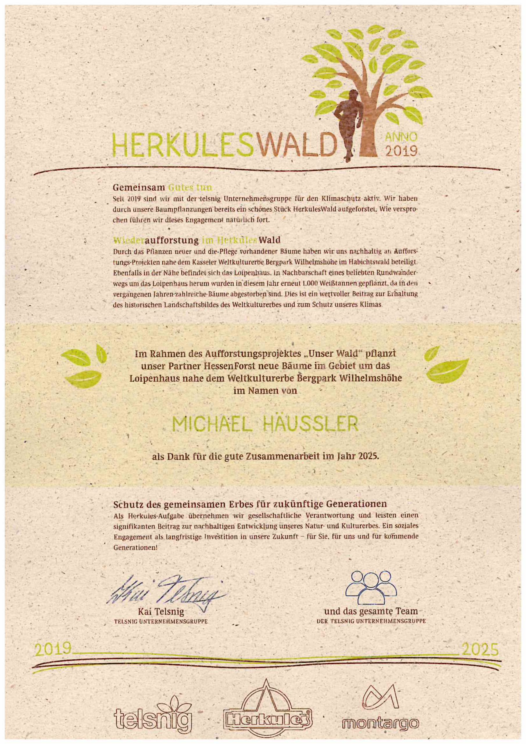 Häußler Team pflanzt Bäume